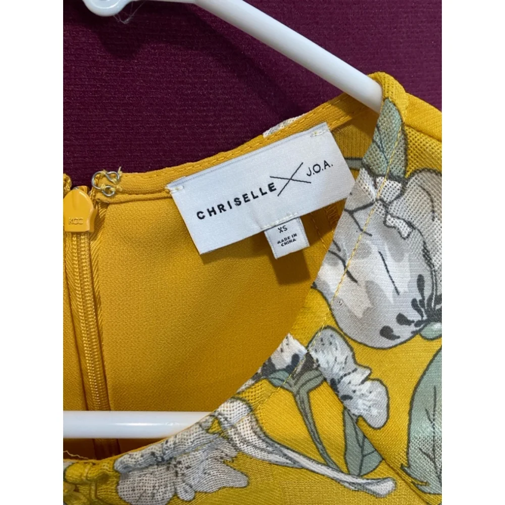 🤩 2 For 25 🤩 Chriselle x JOA Yellow Dress XS - Picture 3 of 4